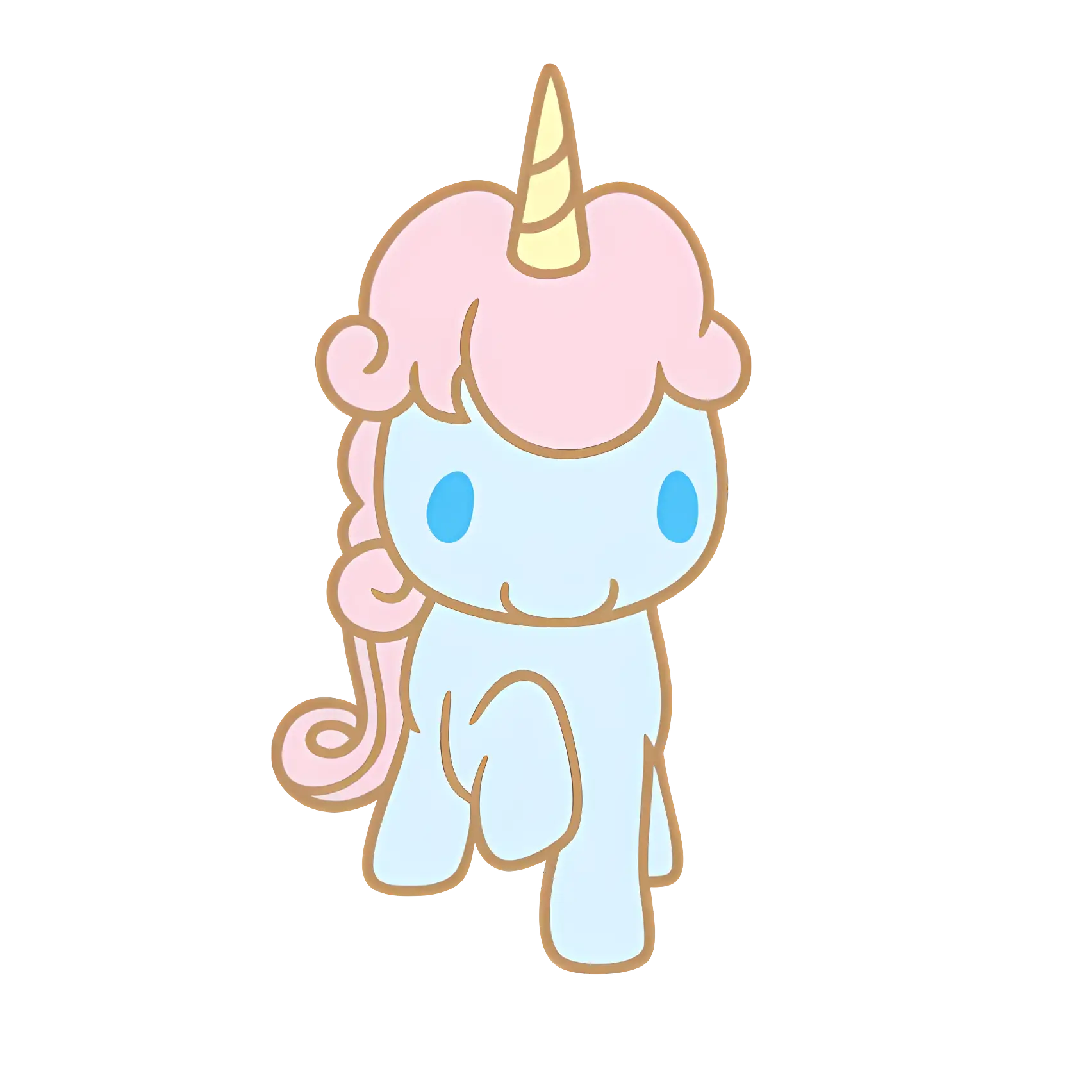 Pastel Unicorn with Pink Mane