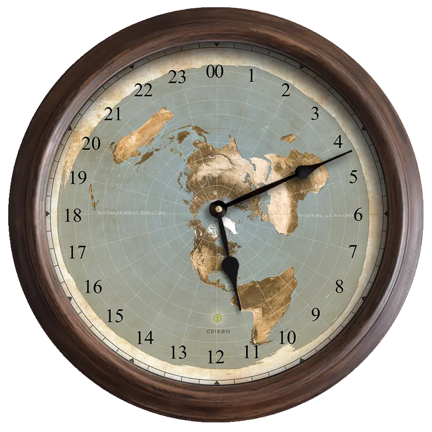 Vintage World Map Wall Clock
