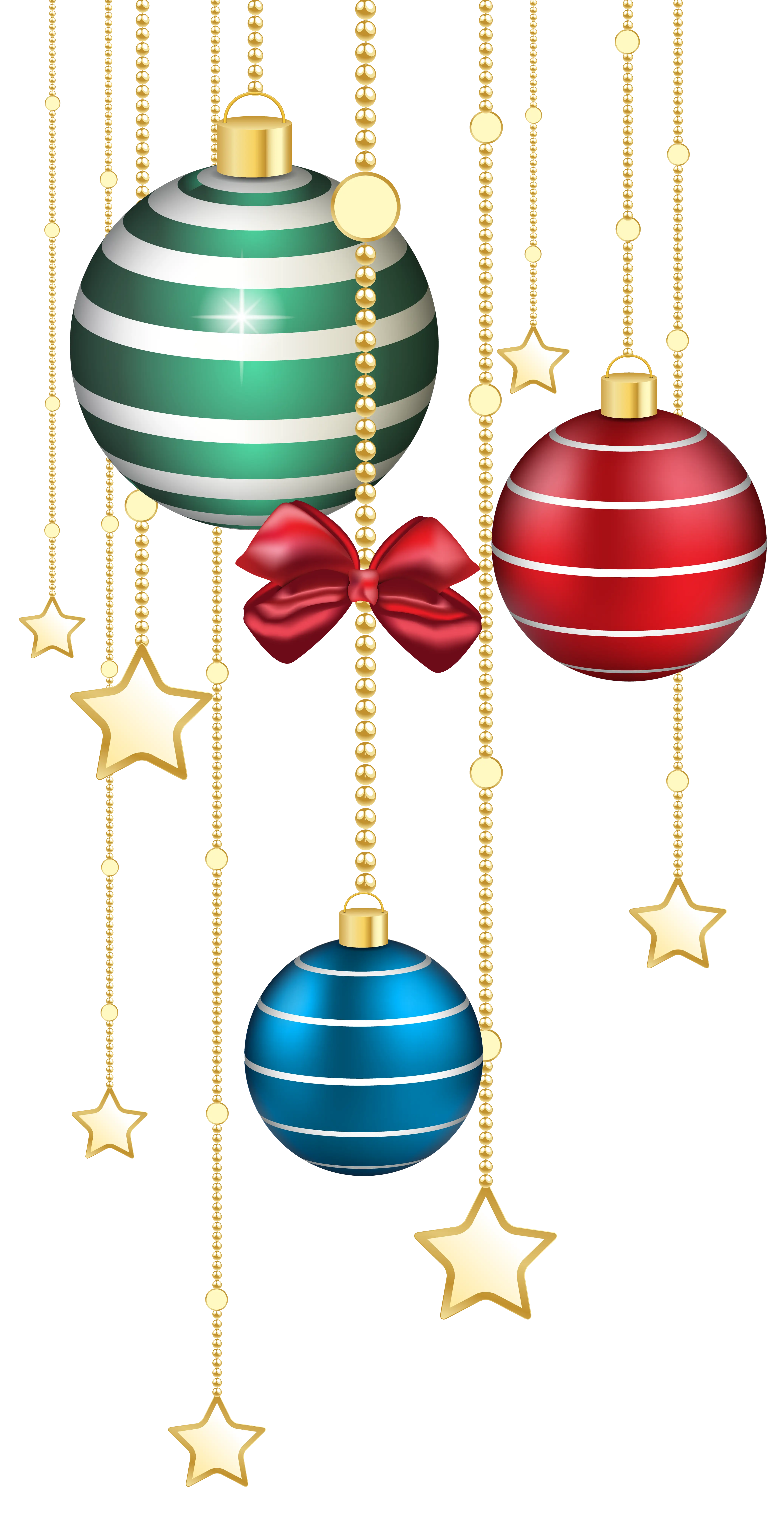 Hanging Christmas Ornaments with Stars