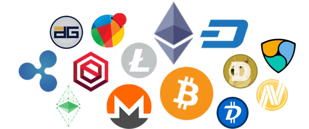 Collection of Cryptocurrency Logos