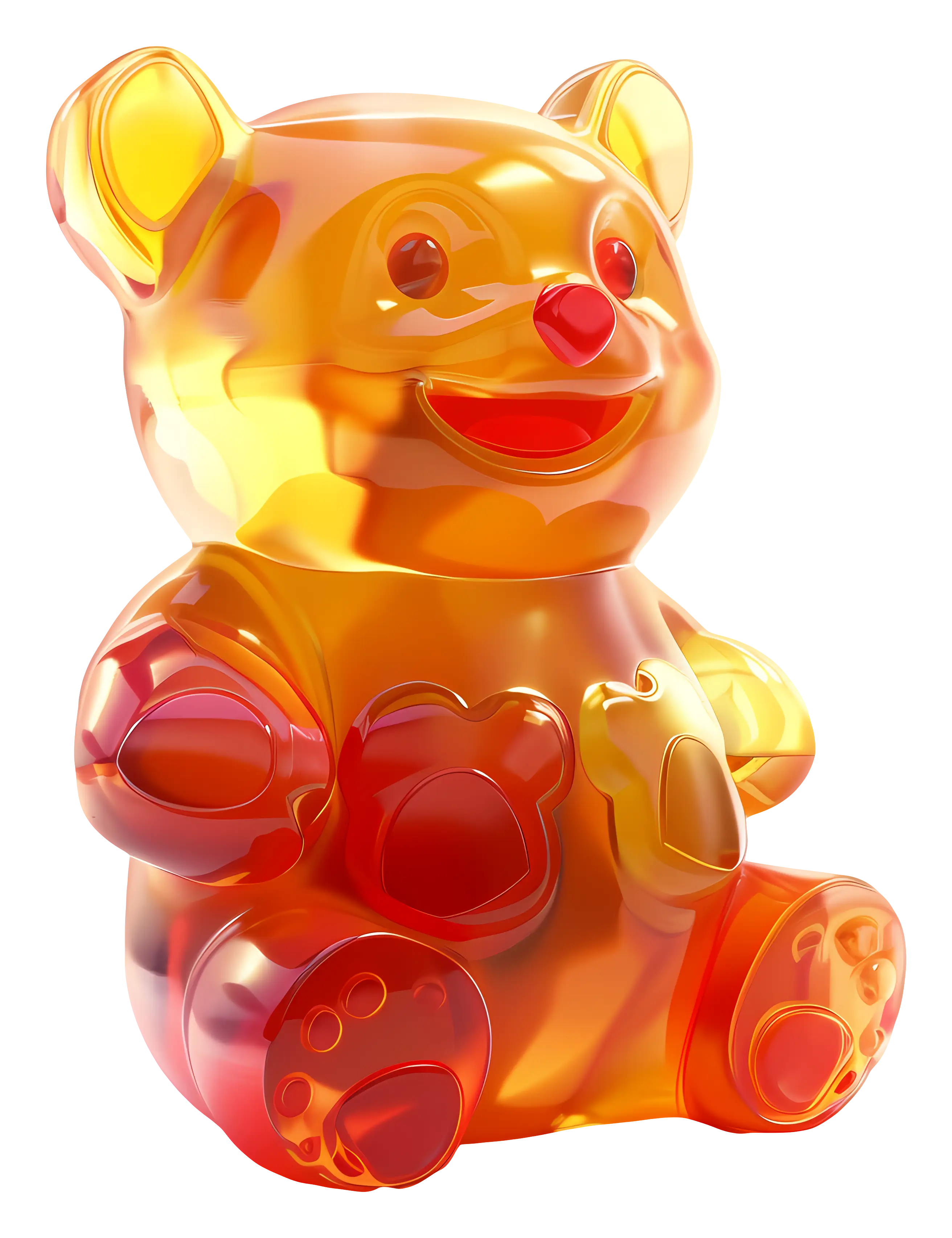 Shiny Orange Gummy Bear Illustration