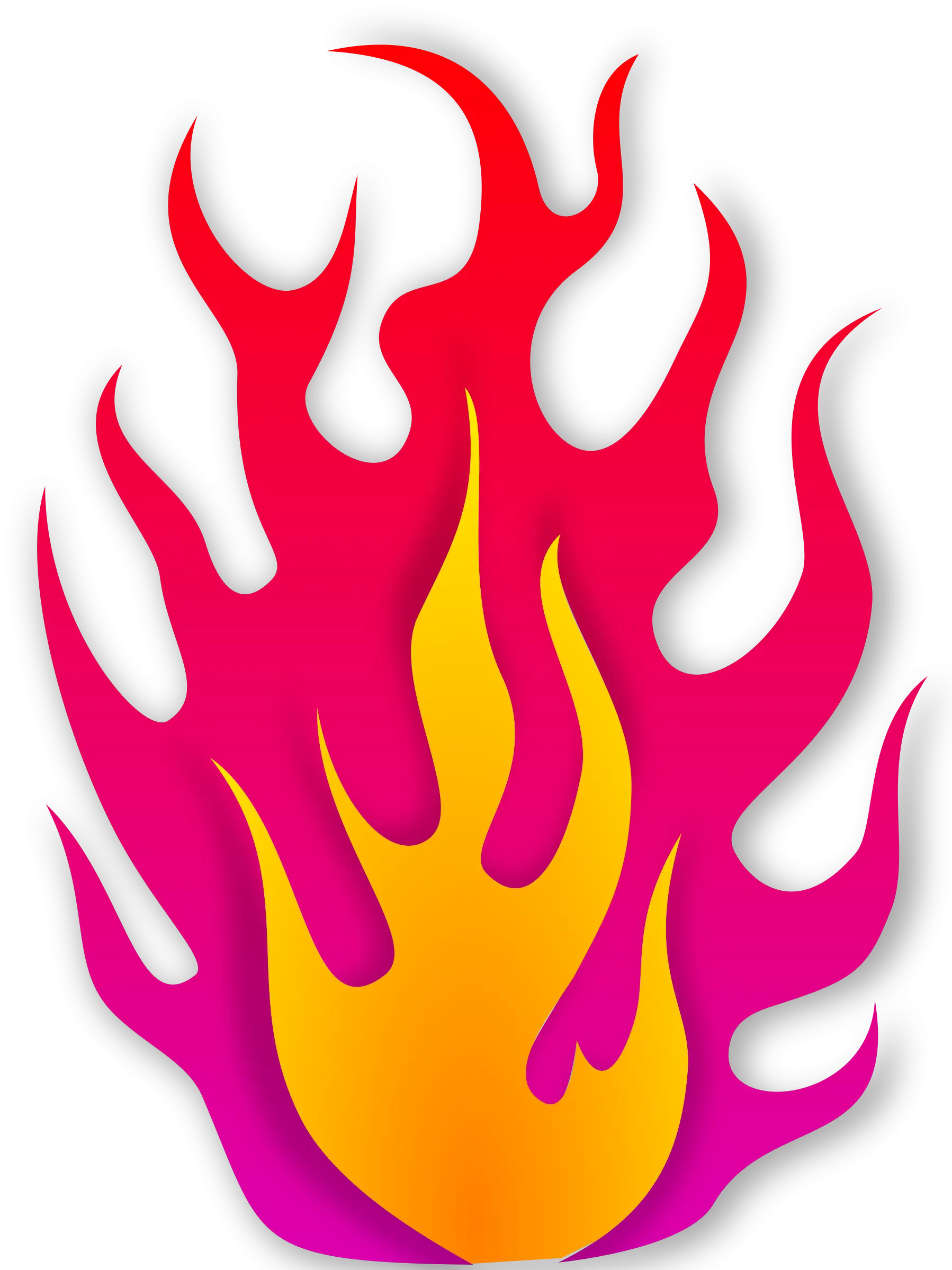 Vivid Graphic of Colorful Flames