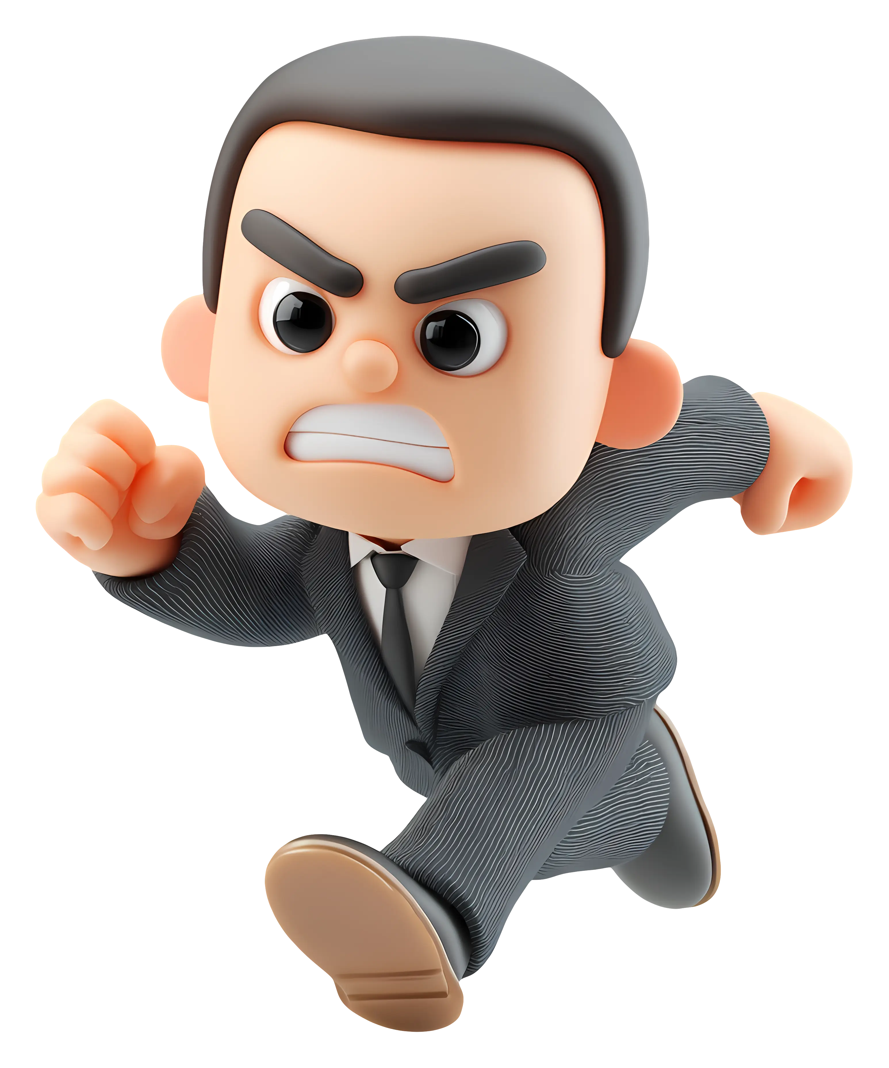 Determined Businessman Running