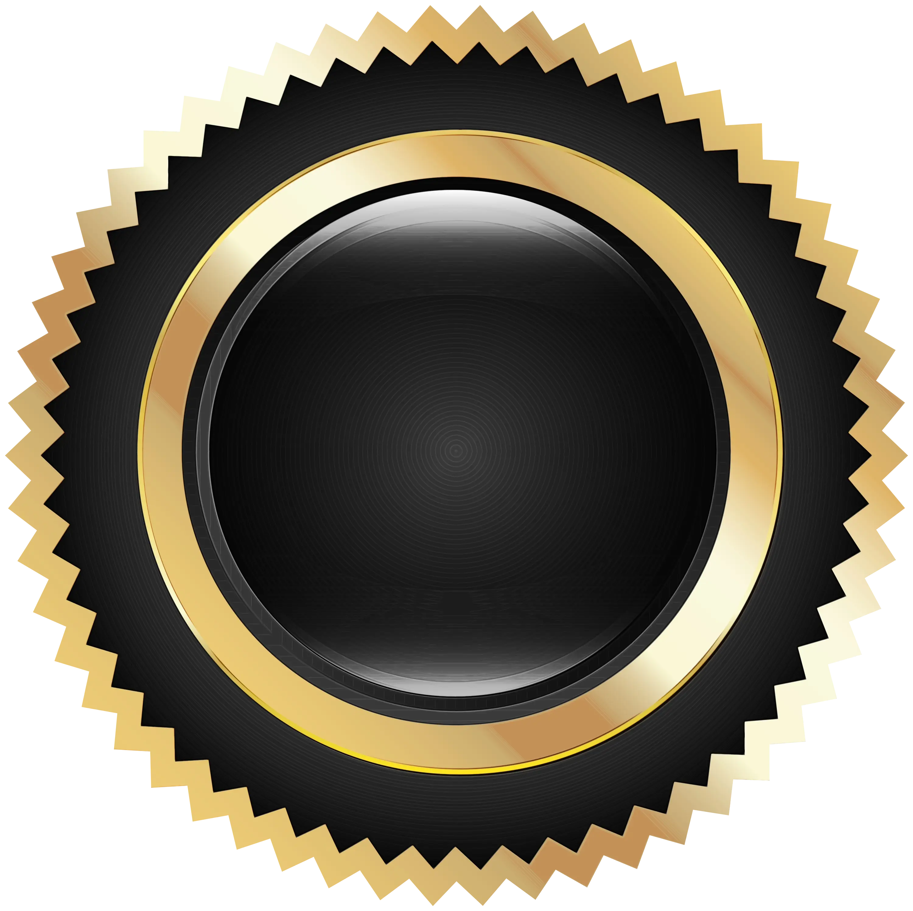 Gold and Black Badge for Decoration