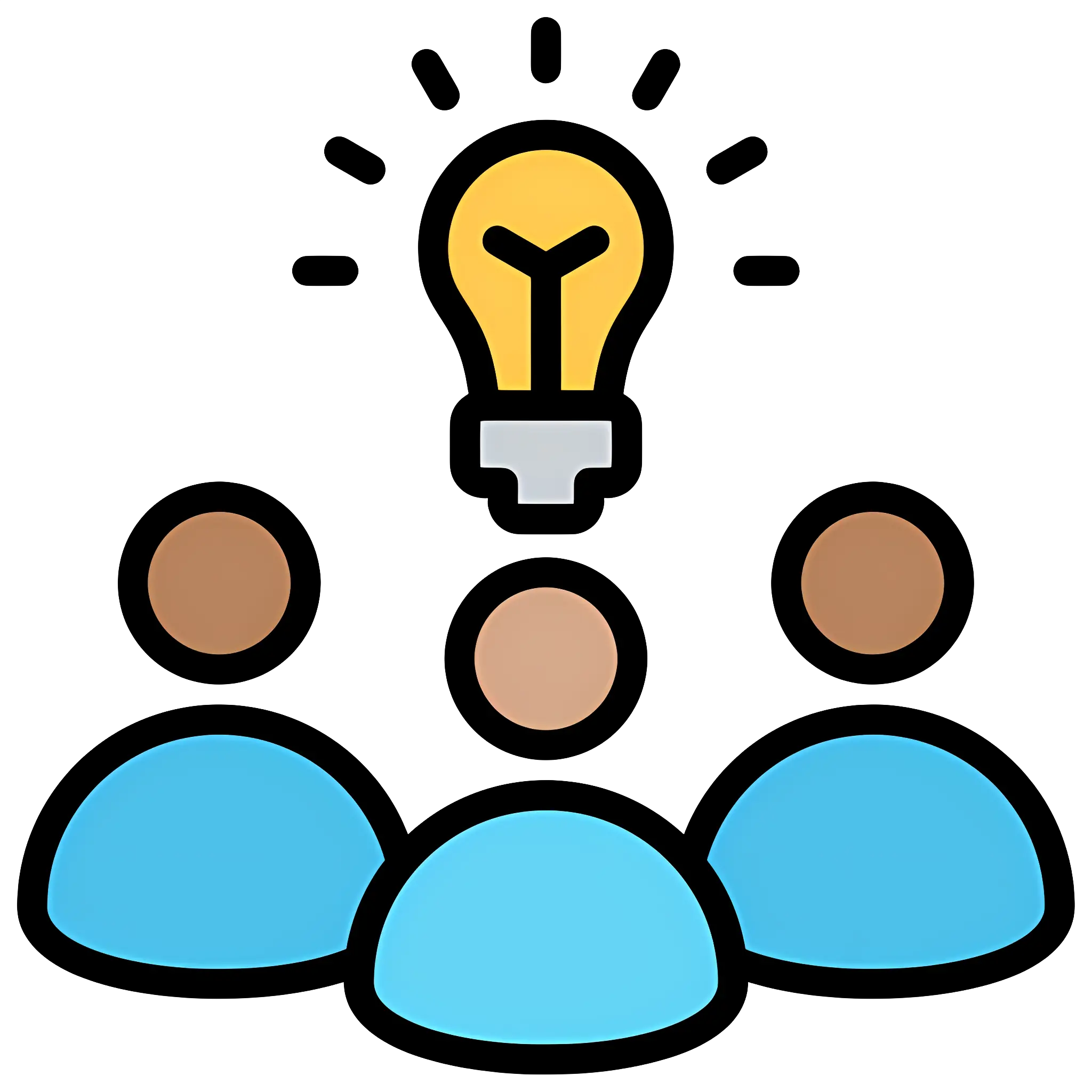Teamwork and Idea Generation Concept Illustration