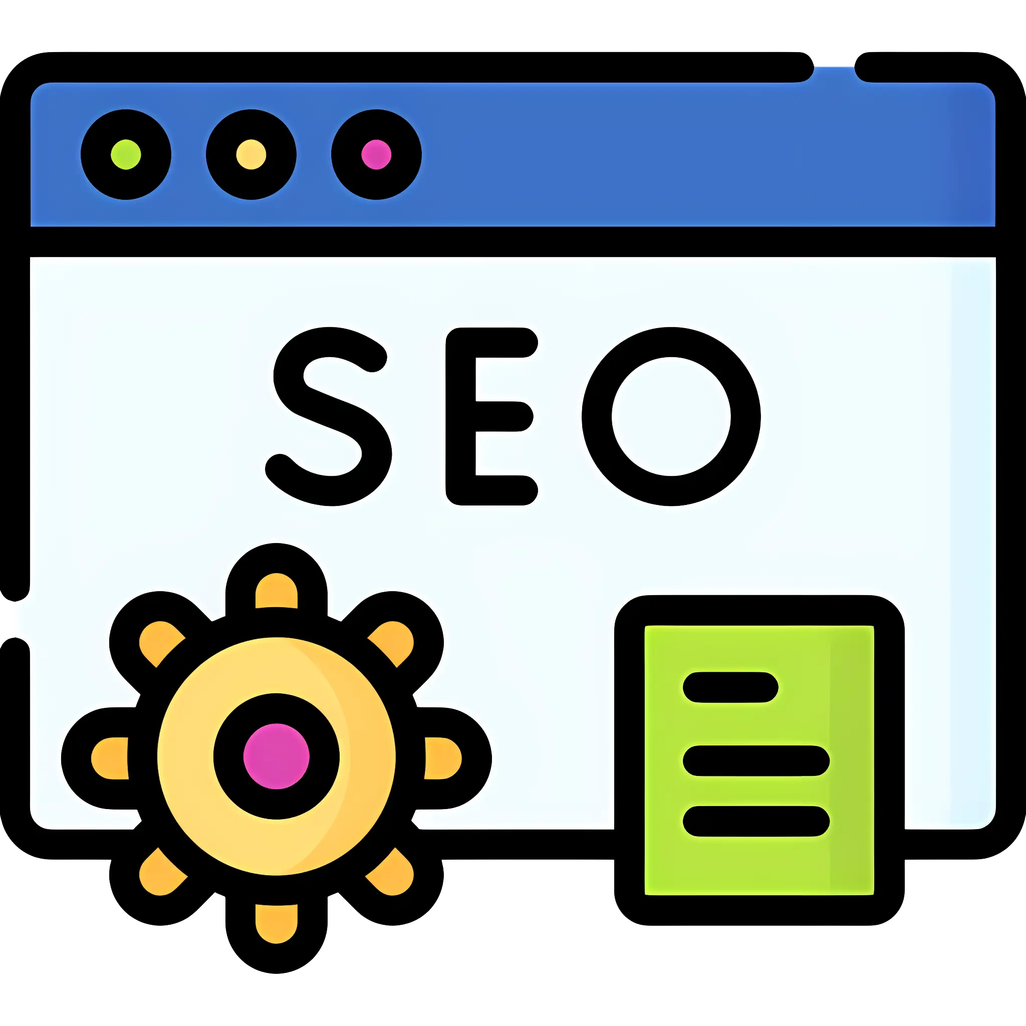 SEO Concept Illustration in Flat Design