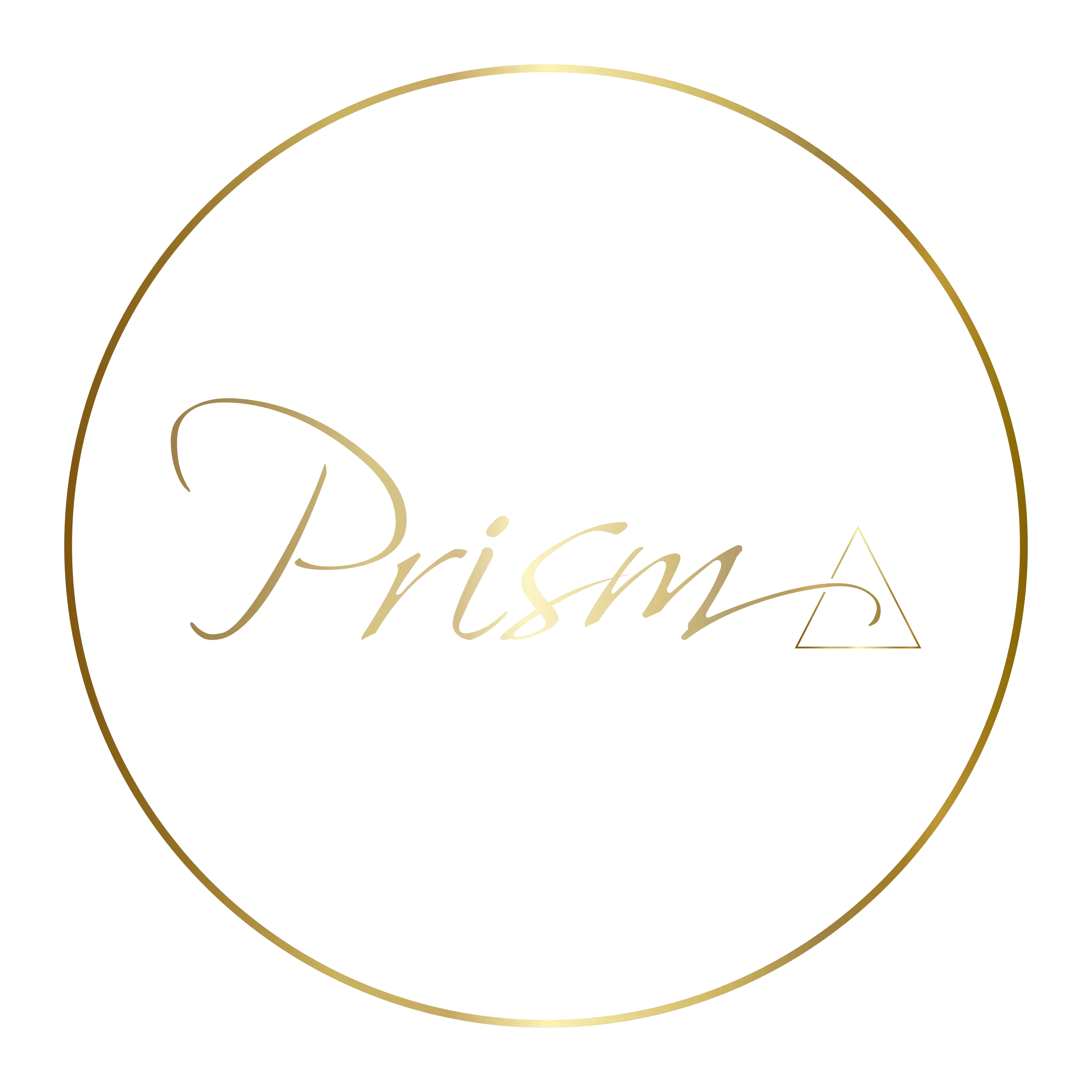 Golden Logo with Prism Text Design