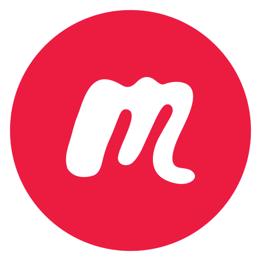 Red Logo with Letter &#039;M&#039; in Circle