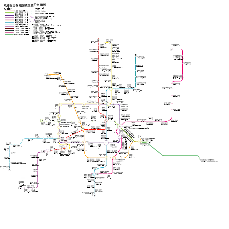Detailed Subway Map for City Navigation