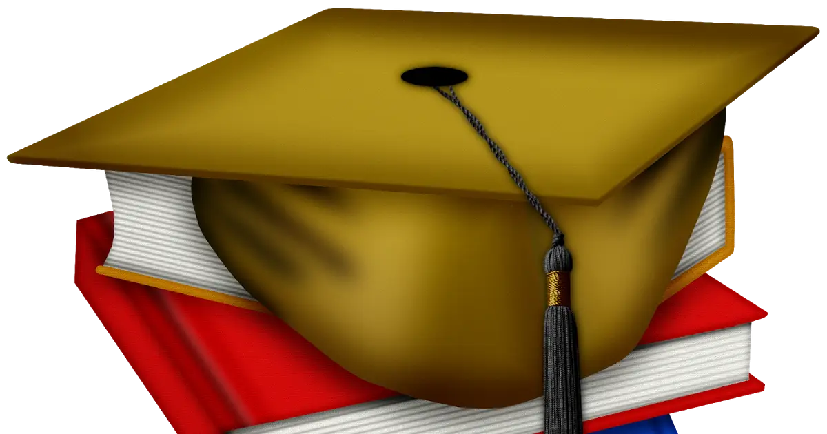 Graduation Cap and Books Illustration