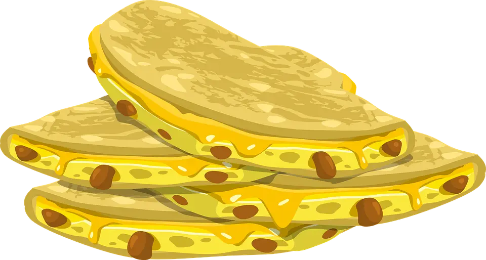 Stacked Cheesy Quesadillas Illustration