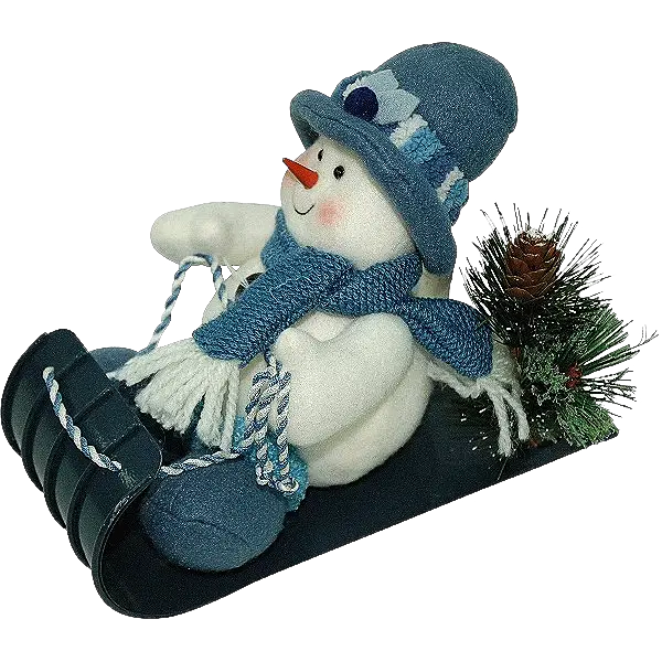 Snowman on Sled