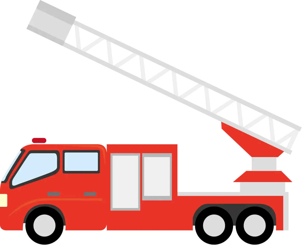 Red Fire Truck with Ladder