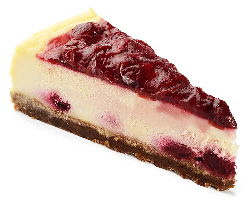 Cherry Topped Cheesecake Slice