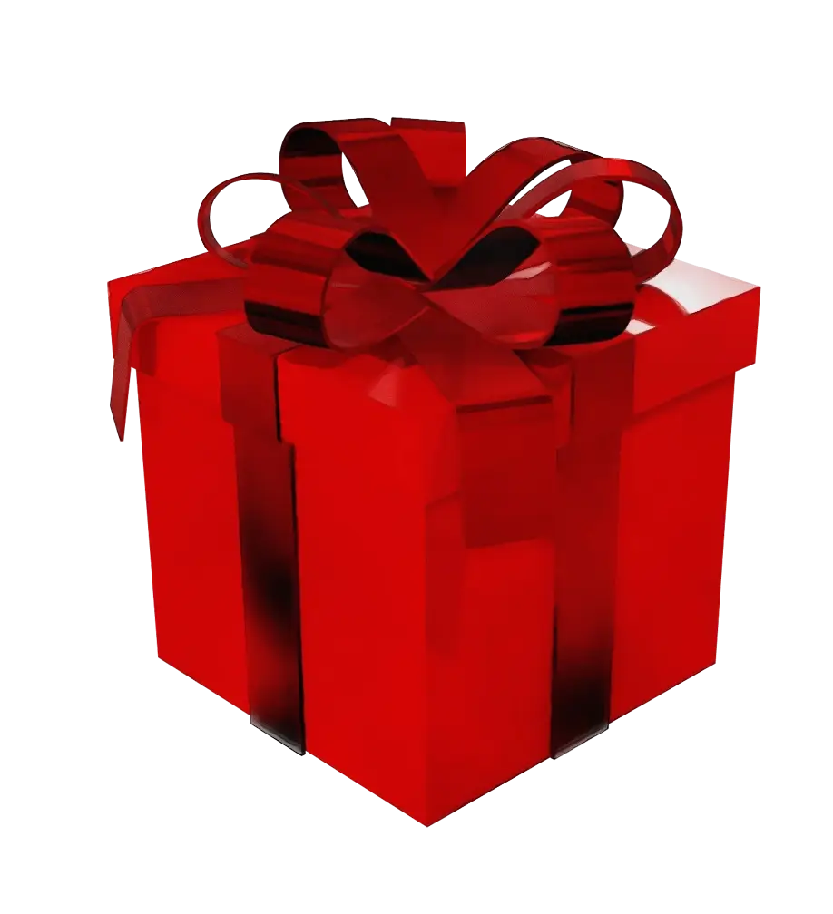 Red Gift Box with Elegant Ribbon
