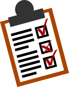 Clipboard with Checklist and Red Checkmarks