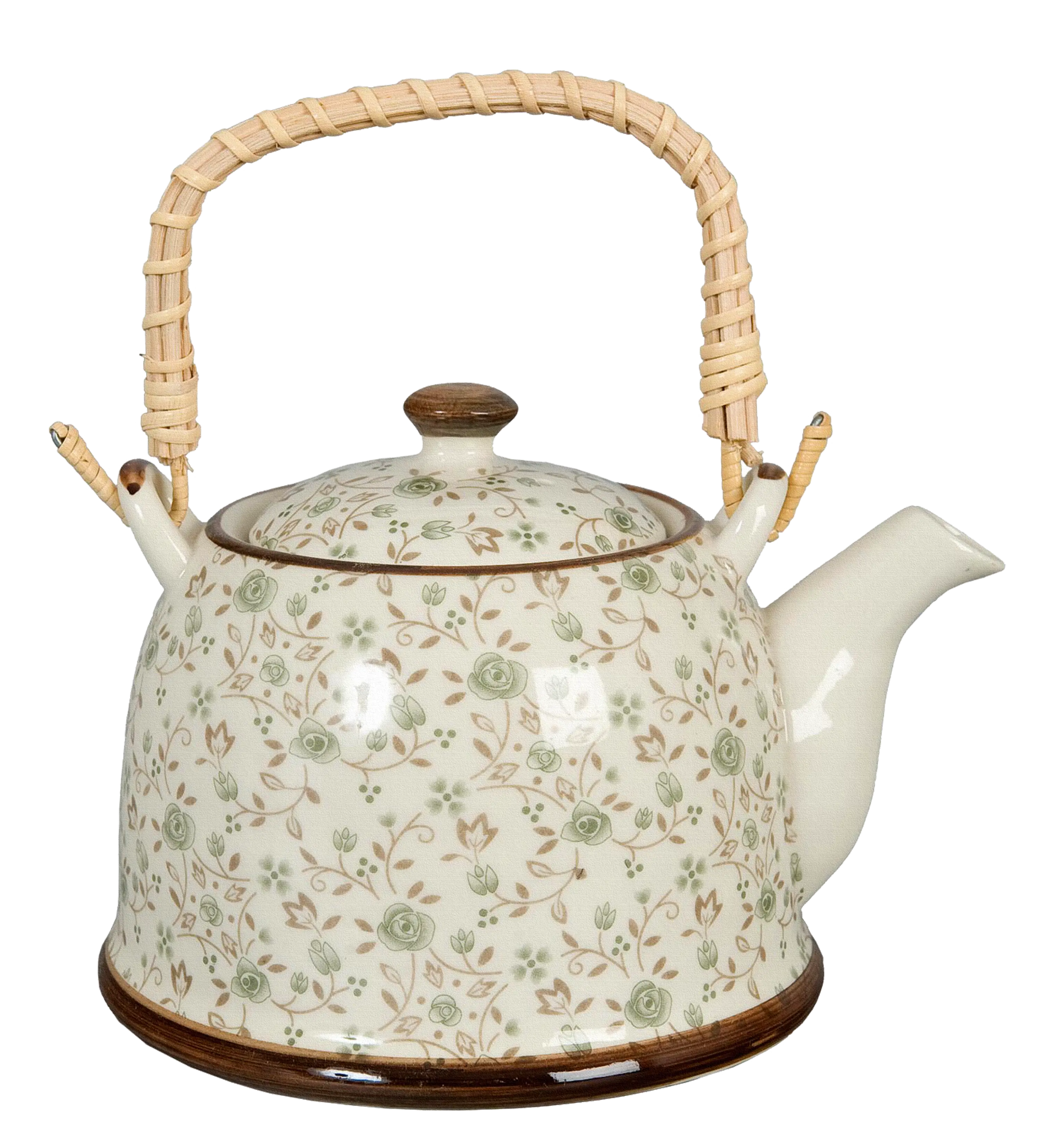Vintage Floral Teapot with Handle