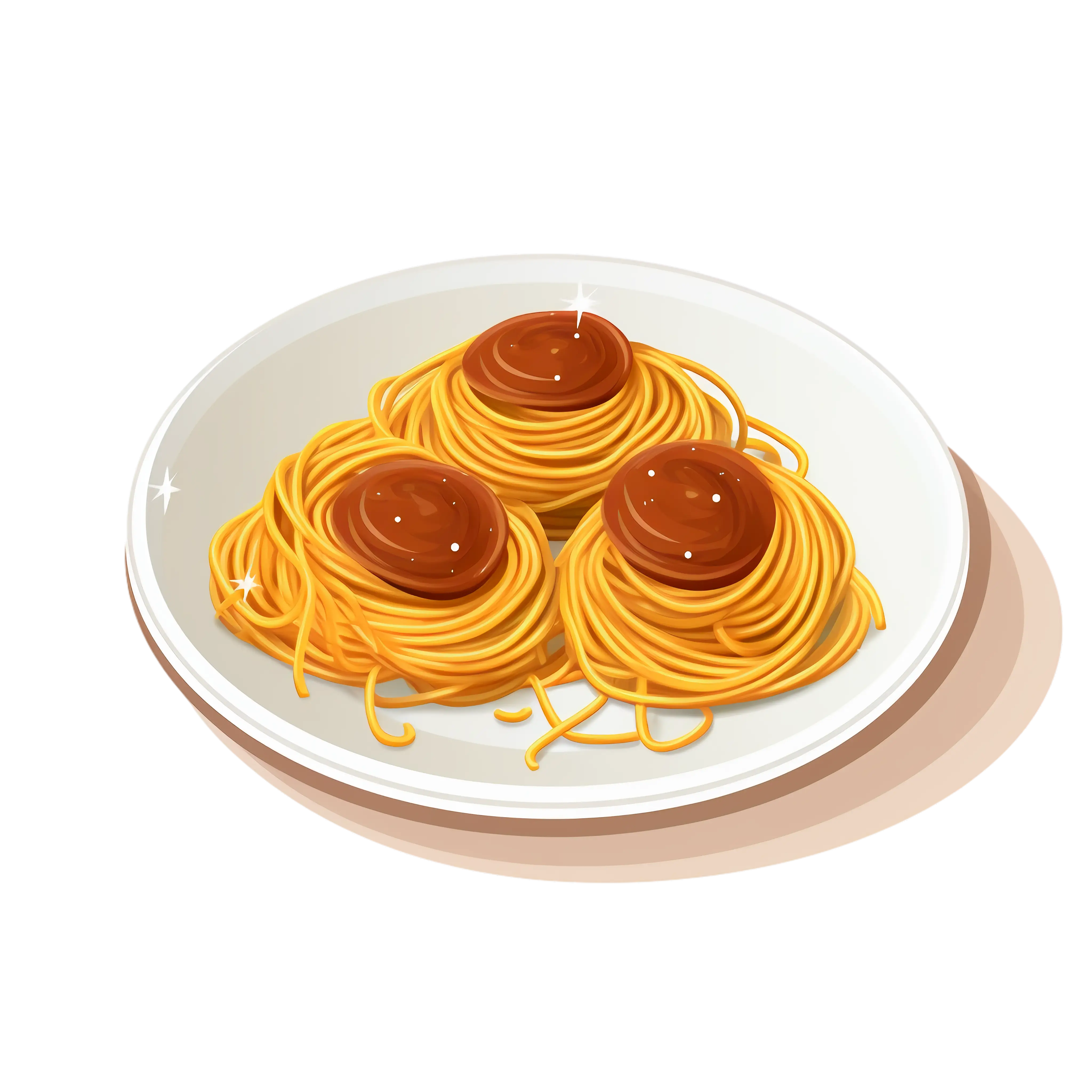 Delicious Plate of Spaghetti with Meatballs