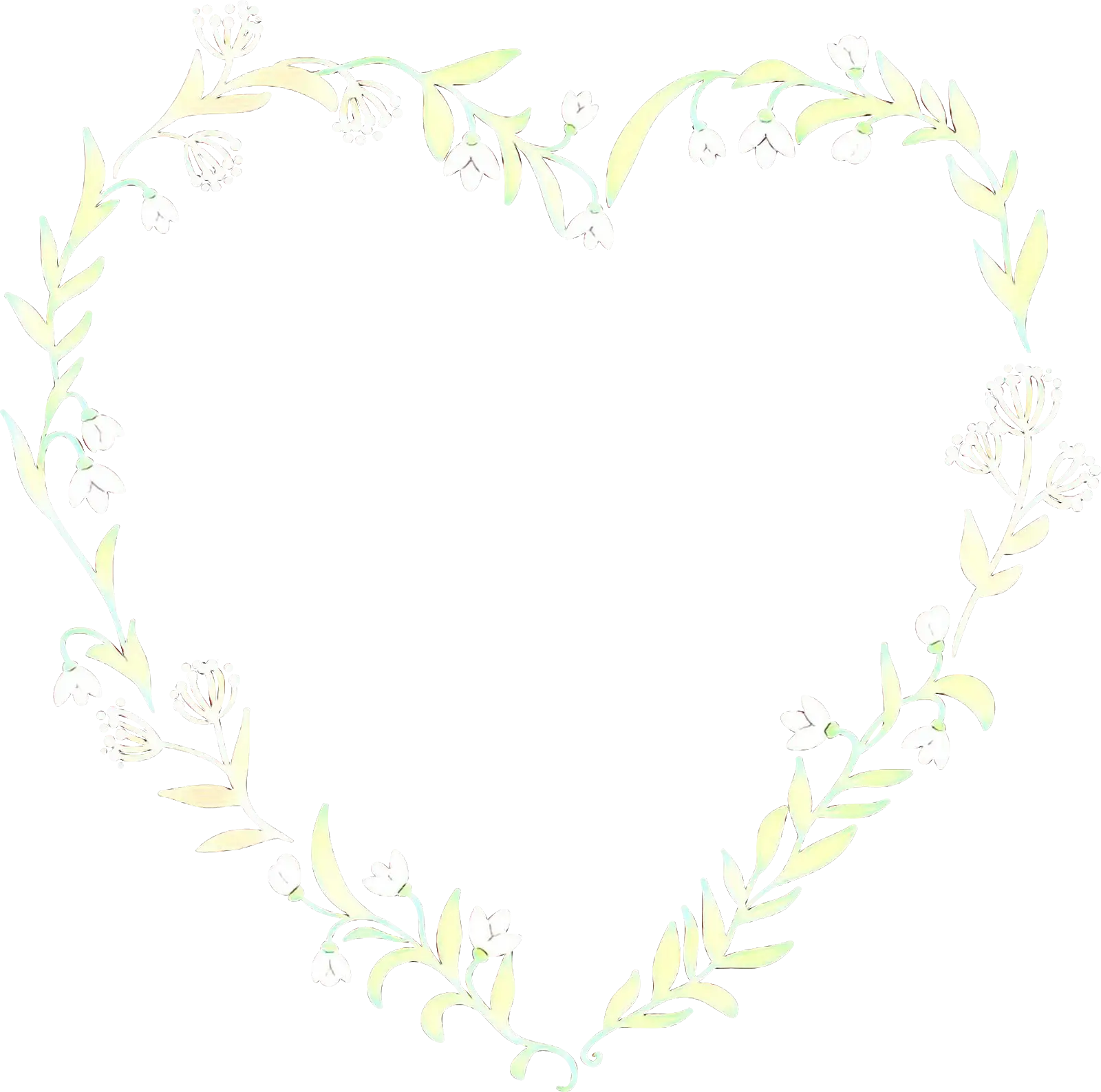 Heart-Shaped Floral Border Design