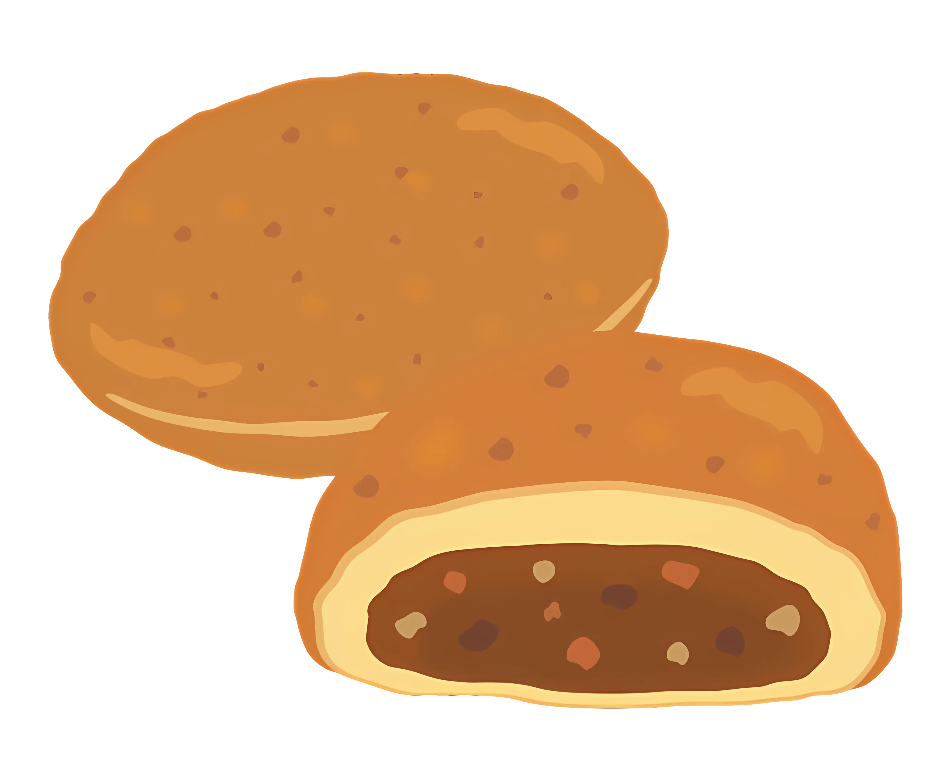 Filled Round Bread for a Tasty Snack or Treat
