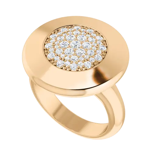 Gold Ring with Diamond Accents