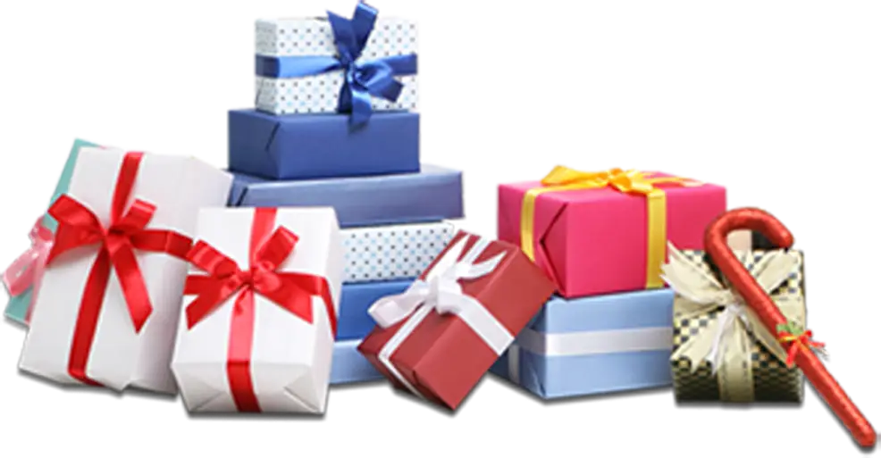 Stacked Gift Boxes with Festive Decor