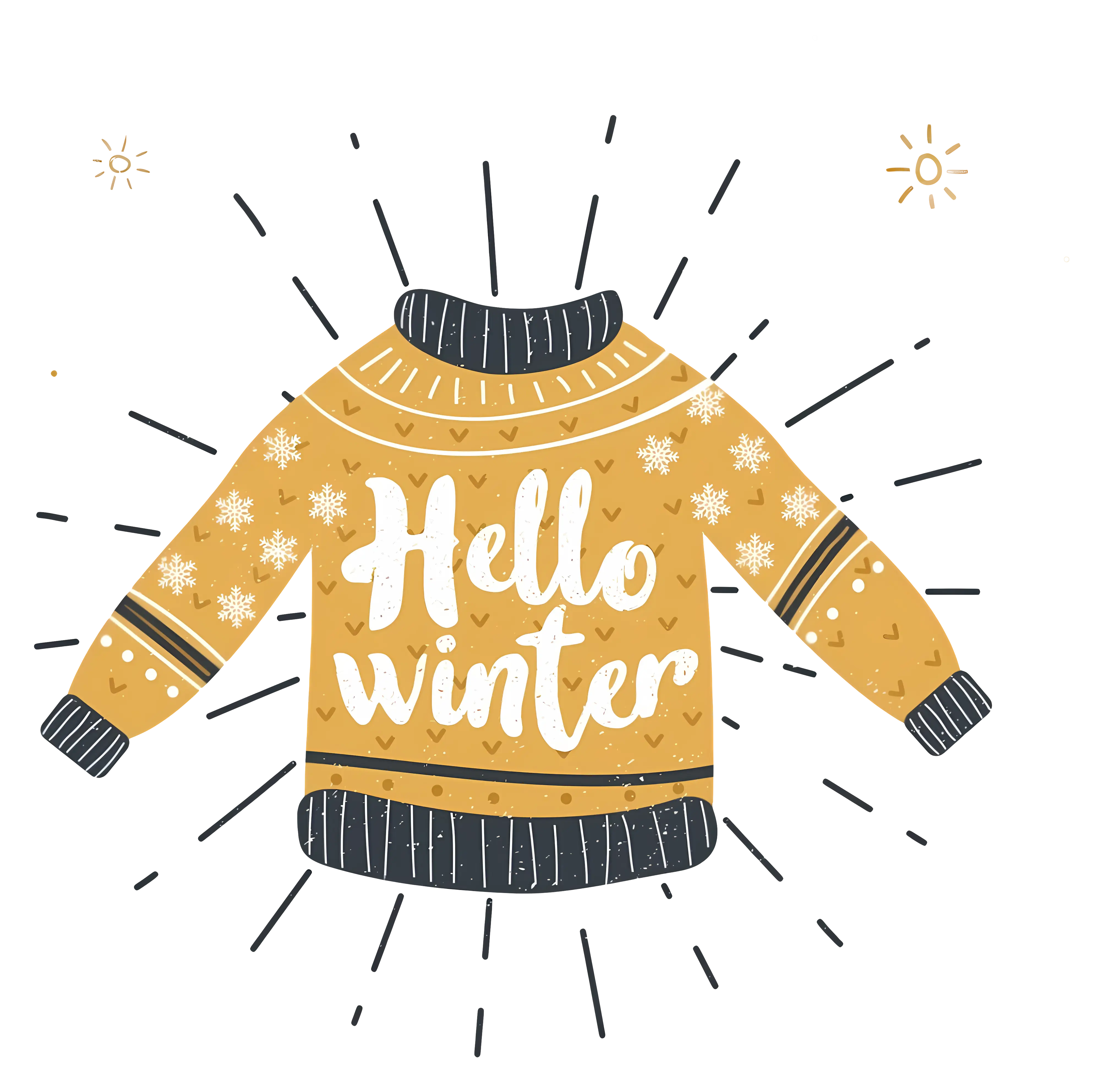 Winter Sweater with Text