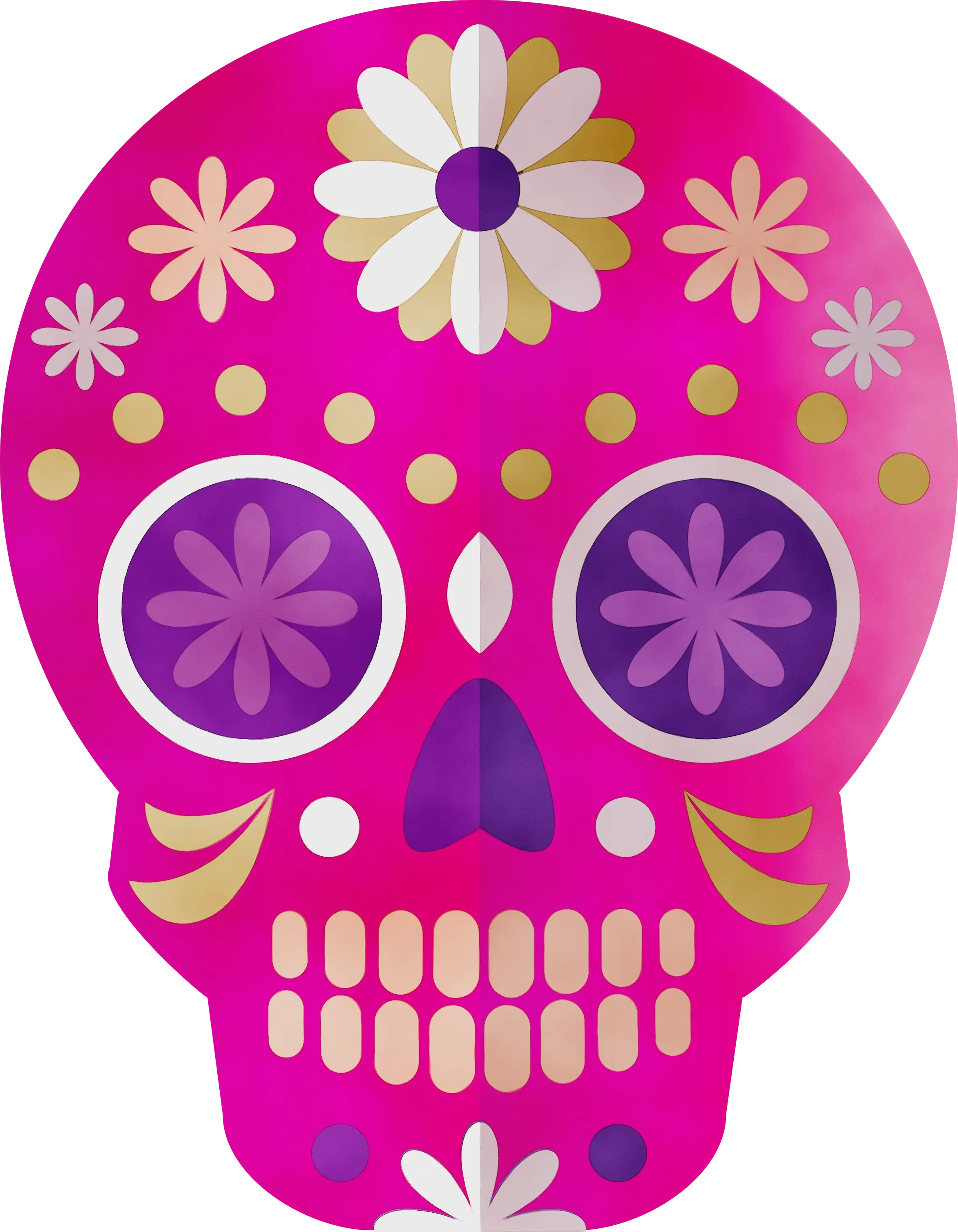 Pink Decorated Sugar Skull Art