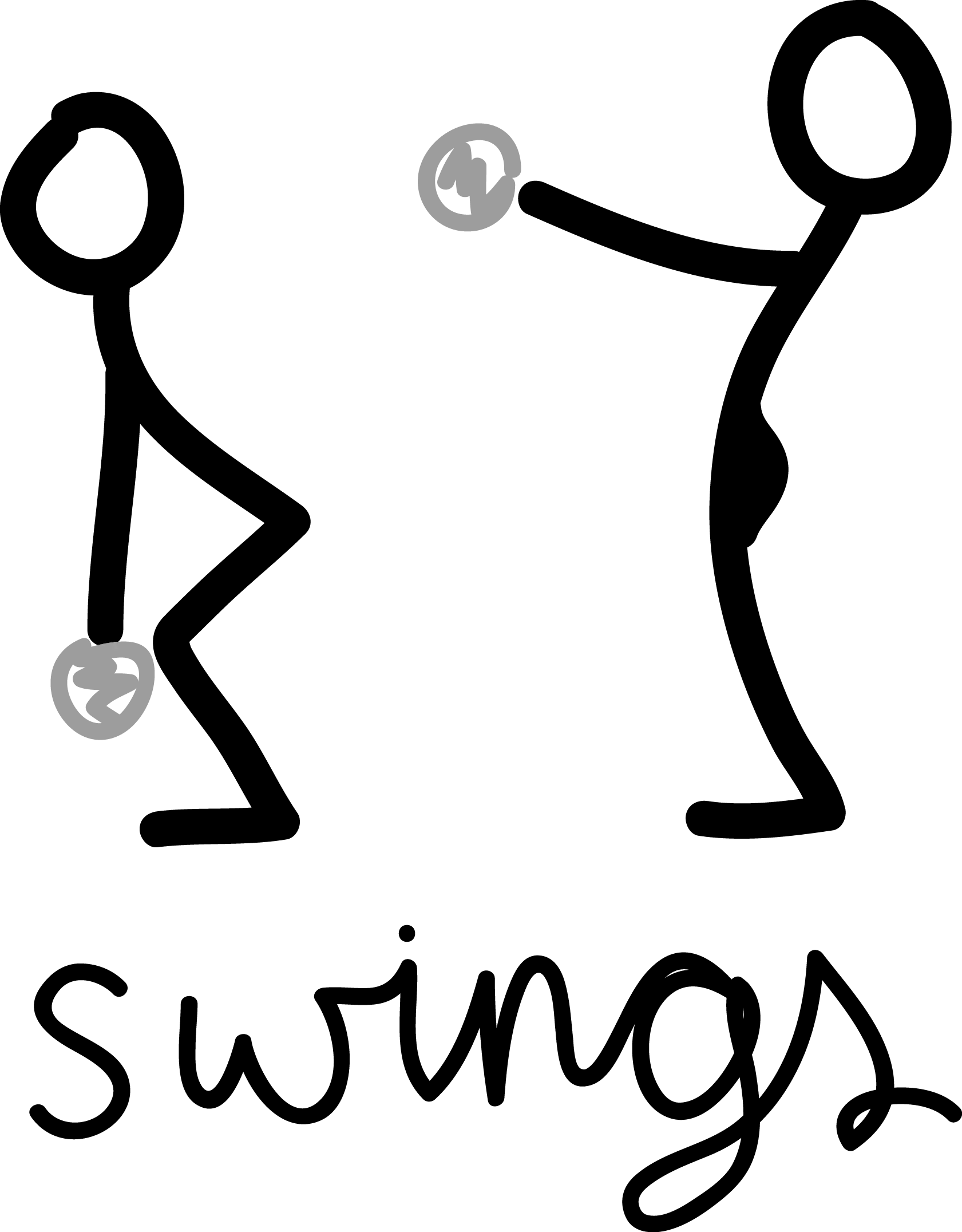 Stick Figures Doing Exercise