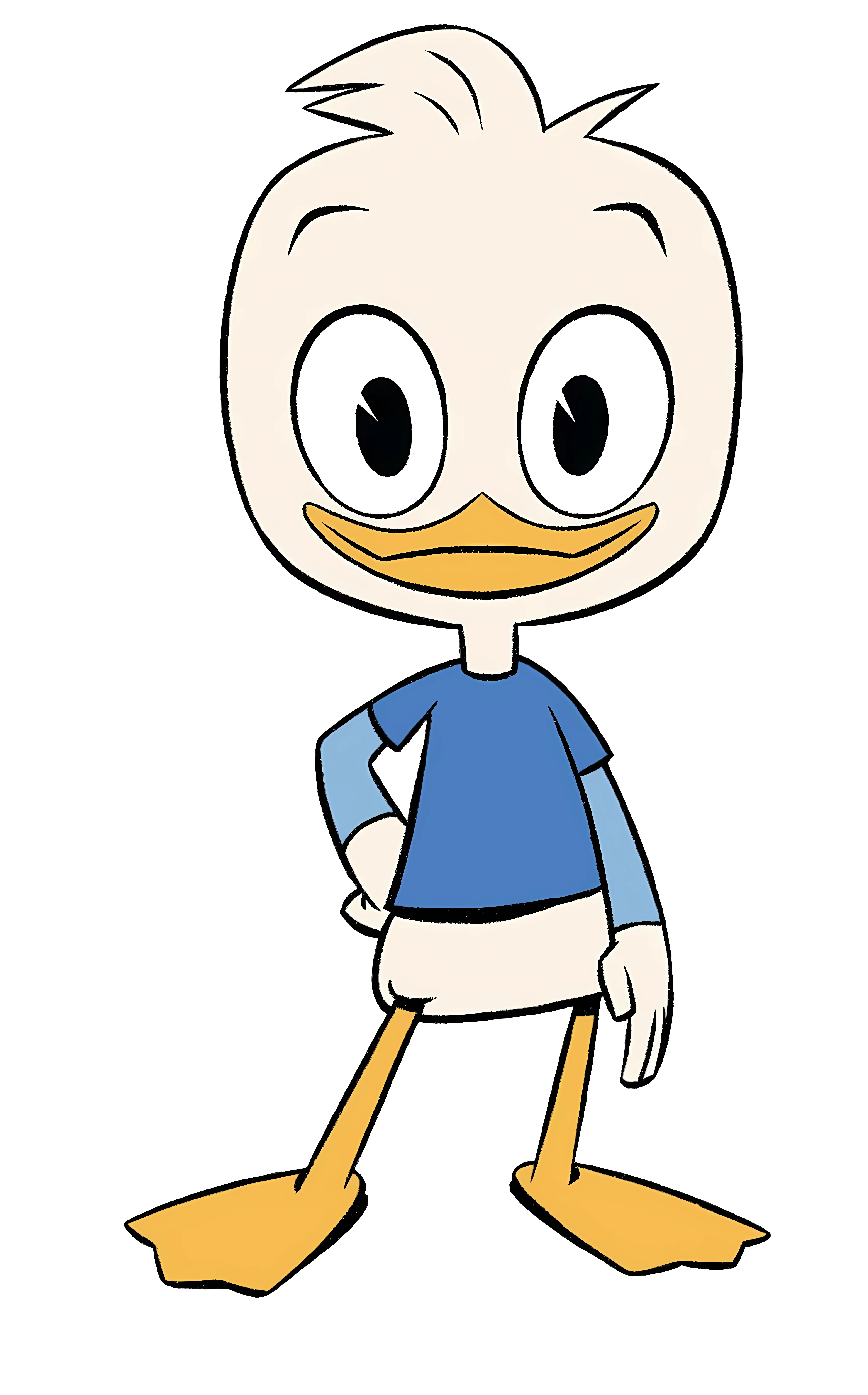 Cartoon Duck Wearing Blue Shirt