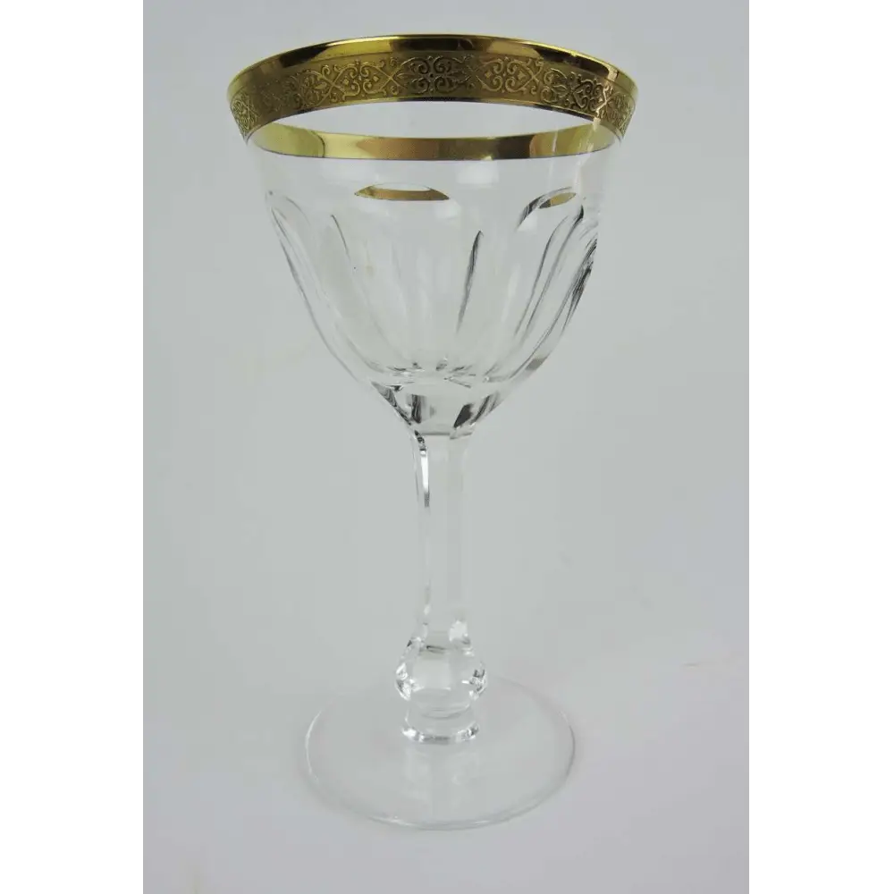 Crystal Glass with Gold Rim