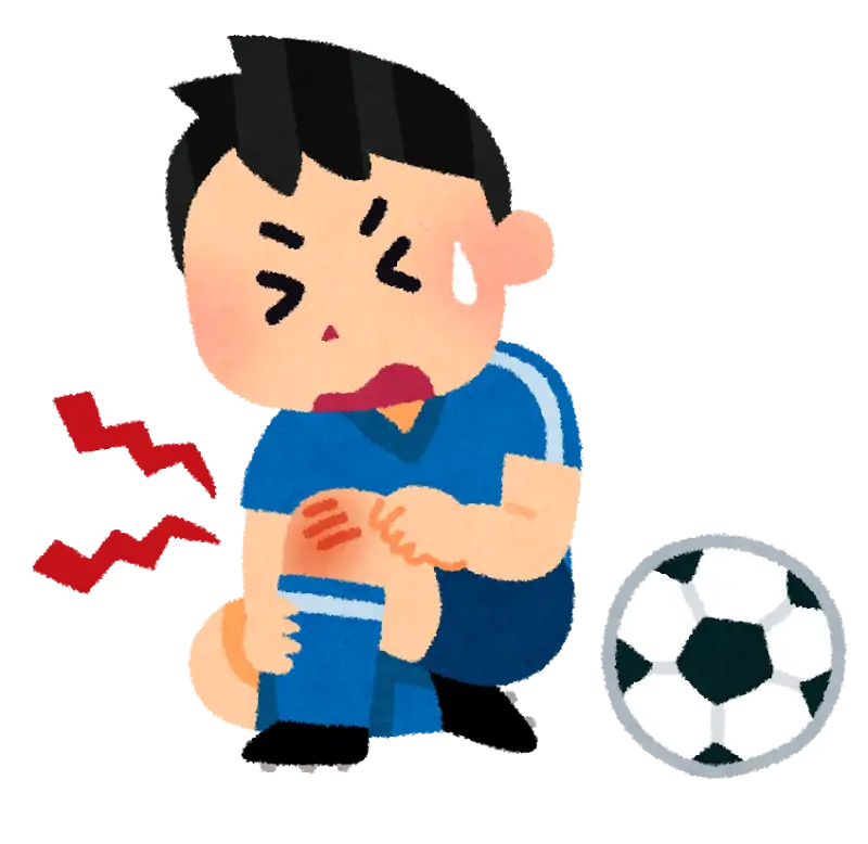 Injured Soccer Player Holding Knee