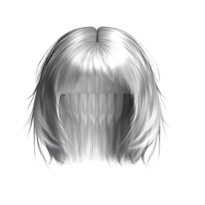 Realistic Silver Hair Wig
