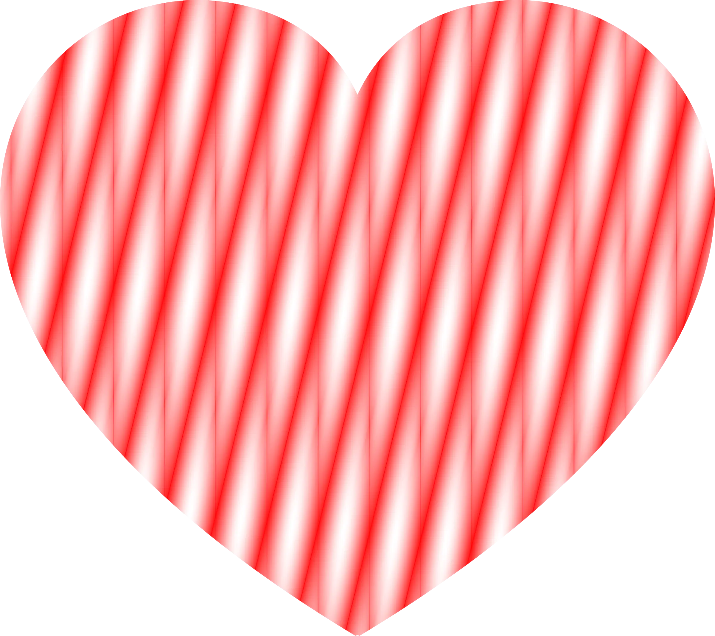 Candy-Striped Heart Symbol