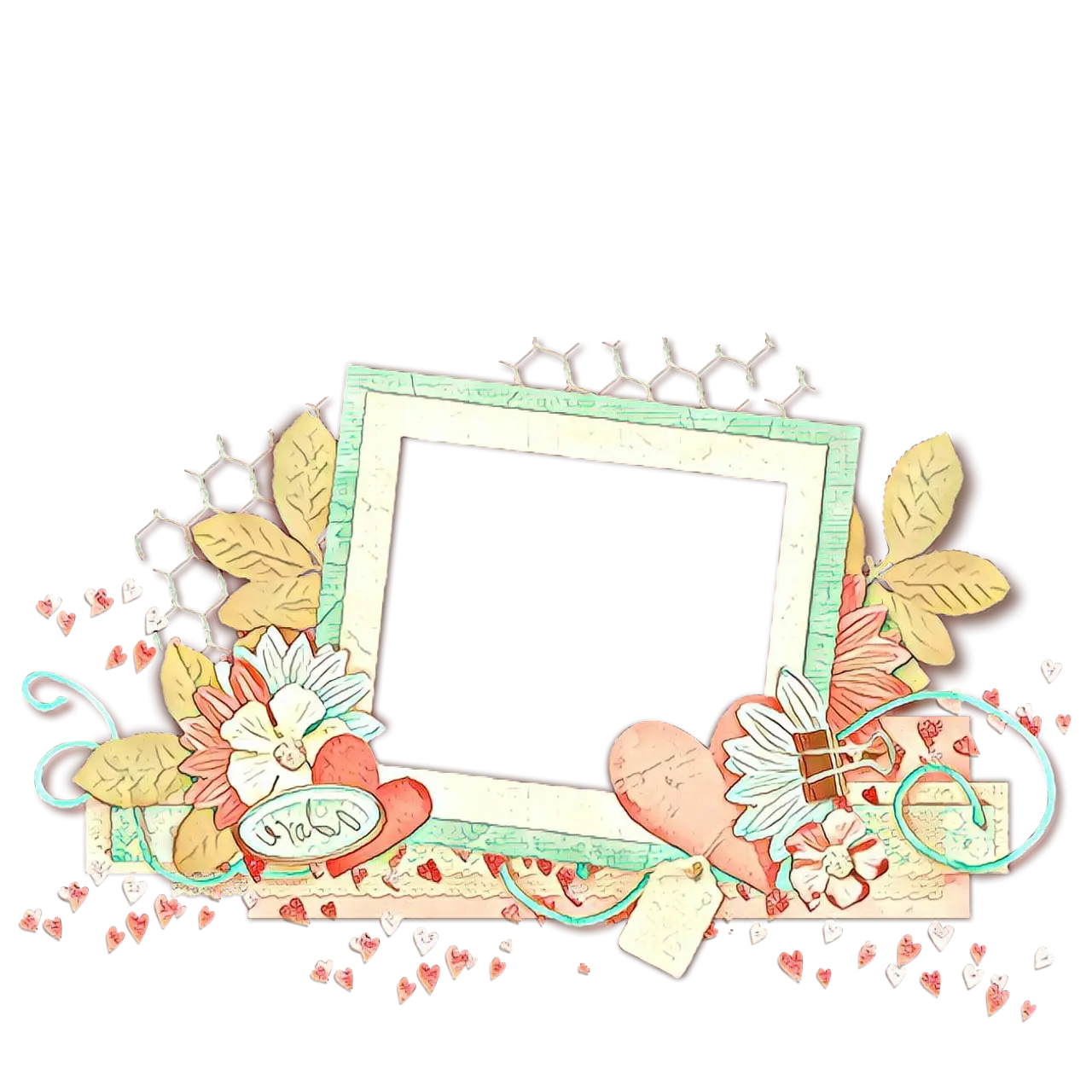 Decorative Floral Photo Frame Design