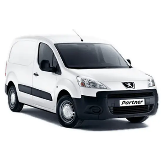 White Peugeot Partner Van