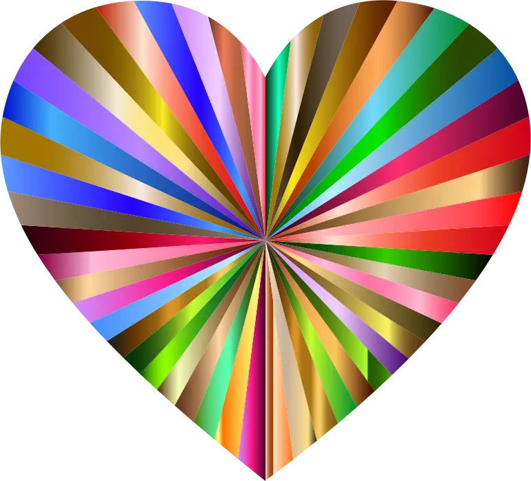 Colorful Heart Artwork Representing Love and Positivity