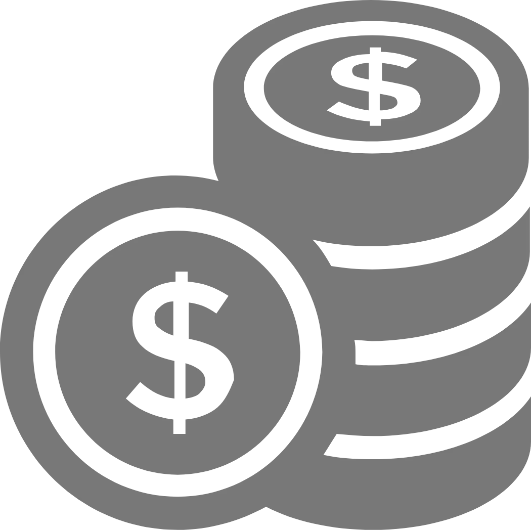 Stack of Coins with Dollar Symbol