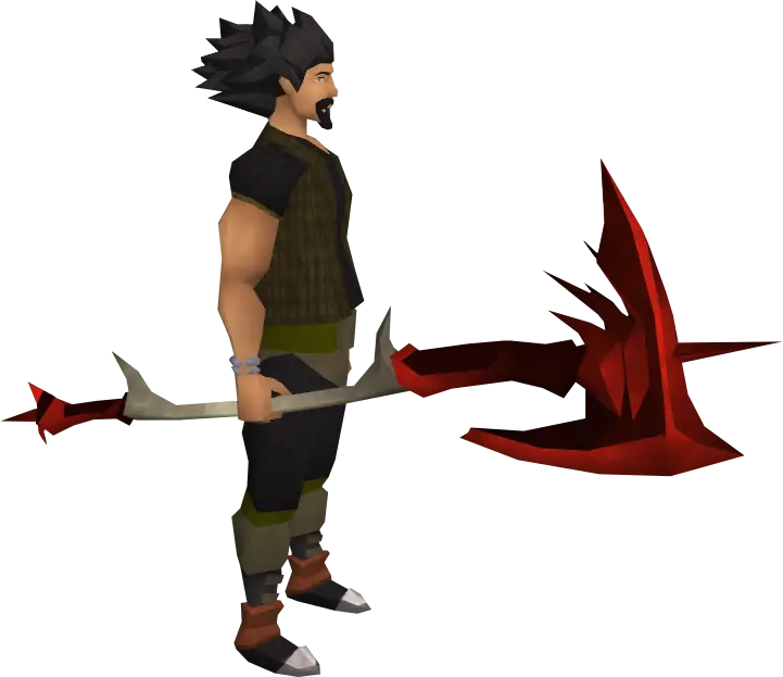 Fantasy Warrior with Red Axe
