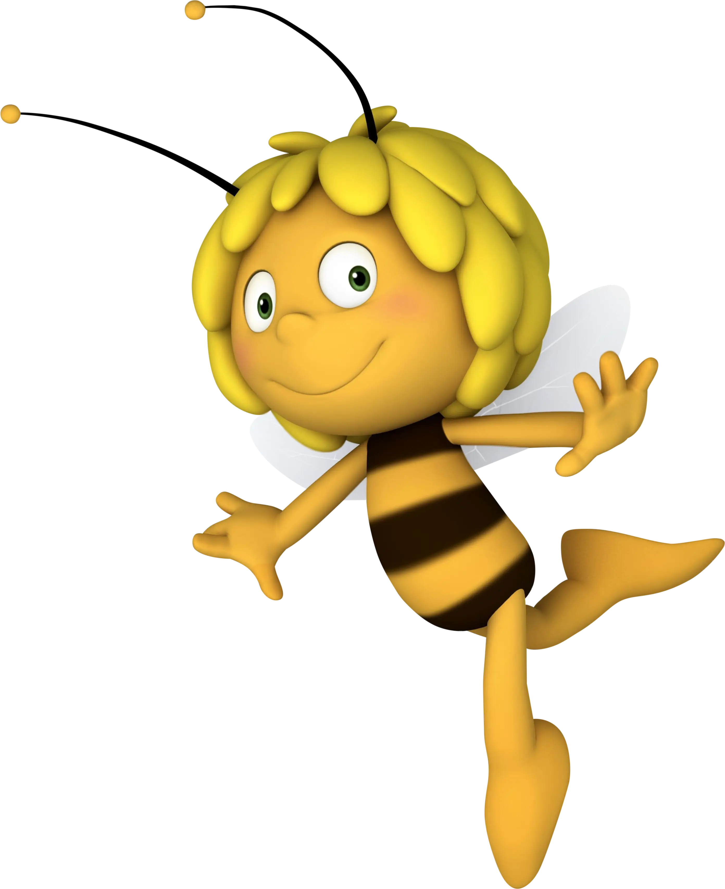 Smiling Cartoon Bee in Cheerful Pose