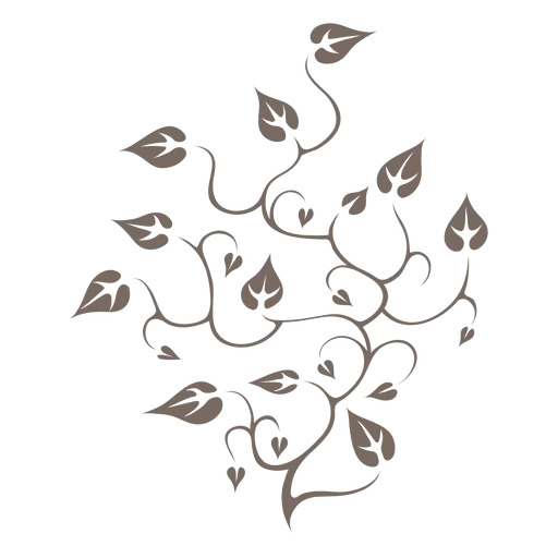 Elegant Vine and Leaf Pattern Design