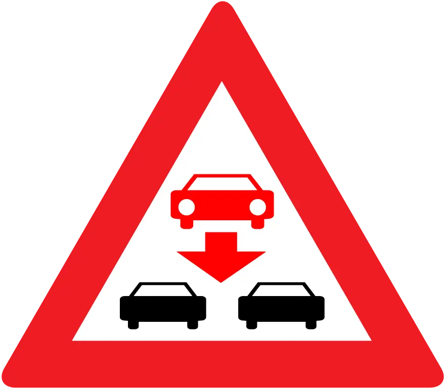 Red Triangle Traffic Sign for Vehicle Warning