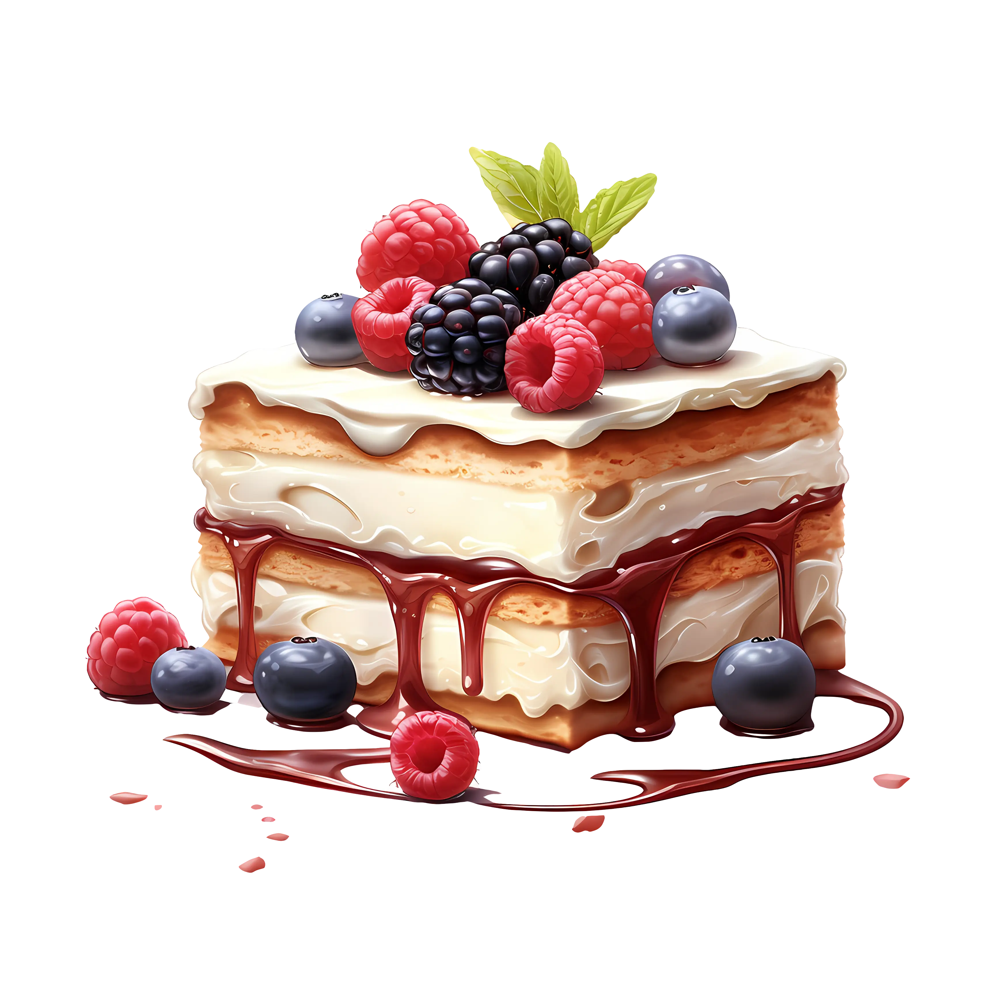 Berry-Topped Layered Dessert