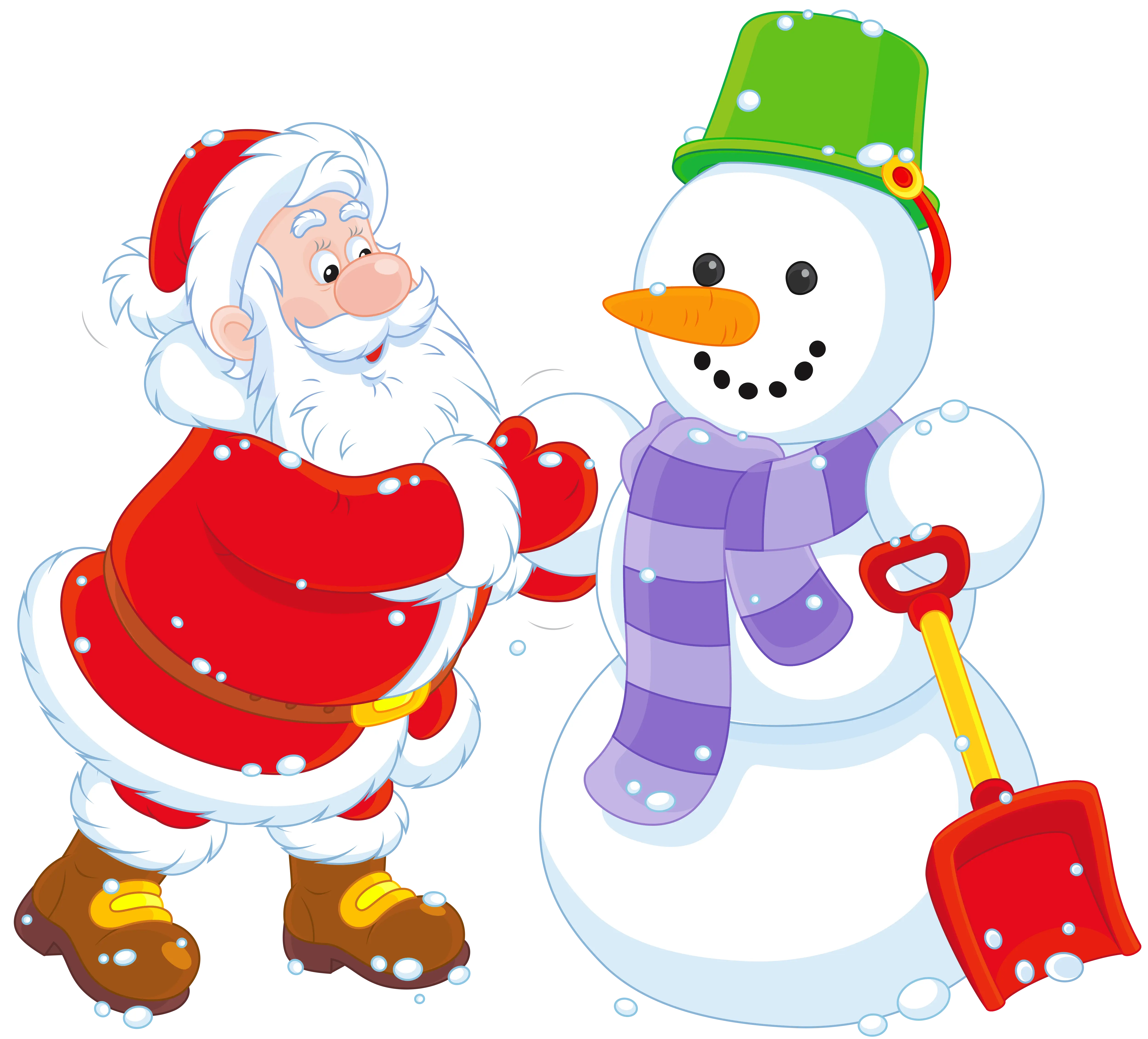 Santa Claus with Snowman