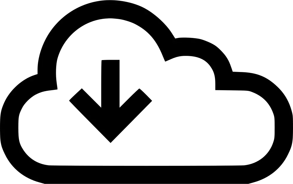Cloud Download Icon with Arrow