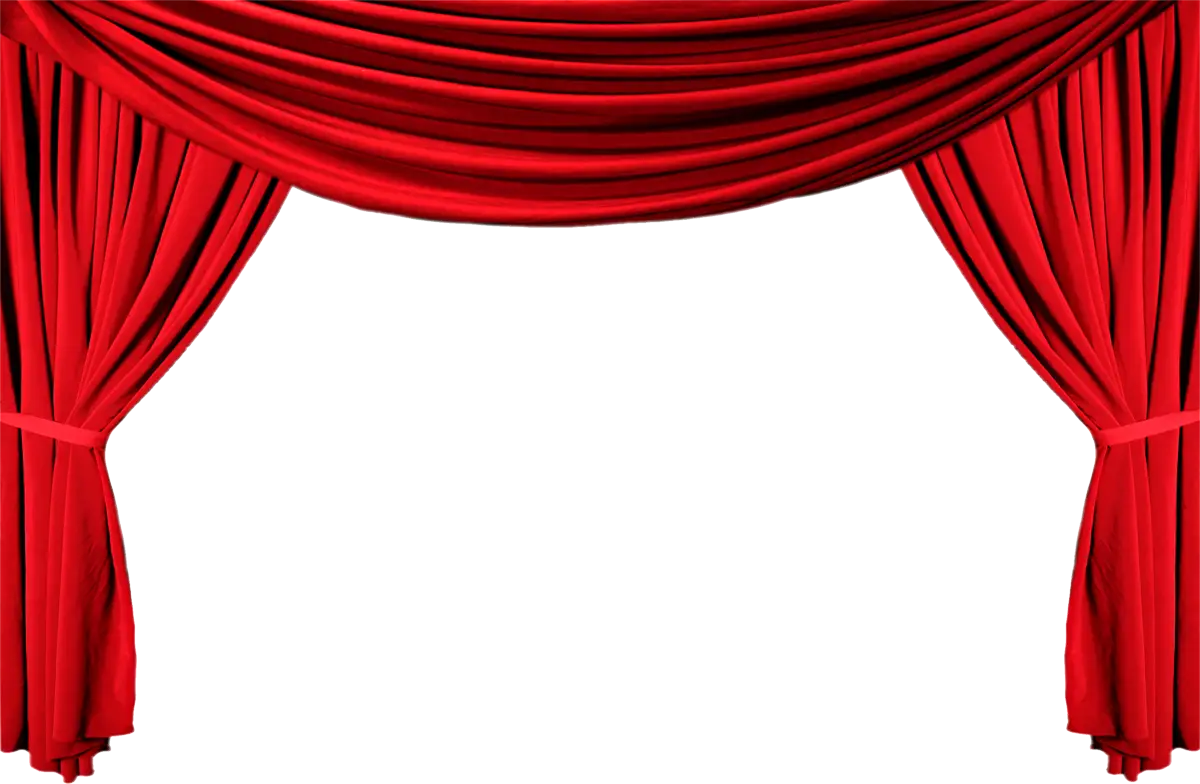 Red Stage Curtain for Theater Background