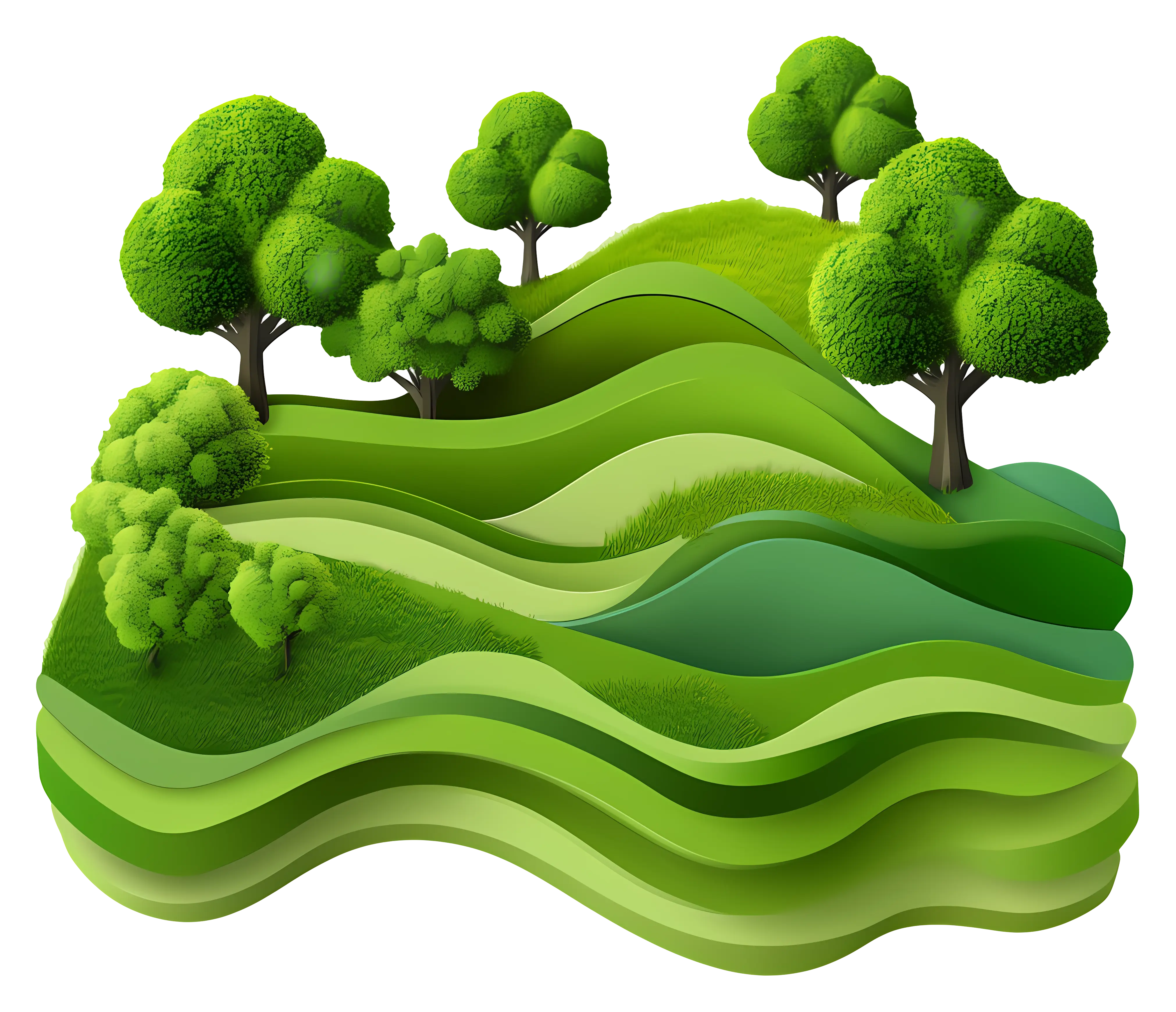 Green Layered Landscape