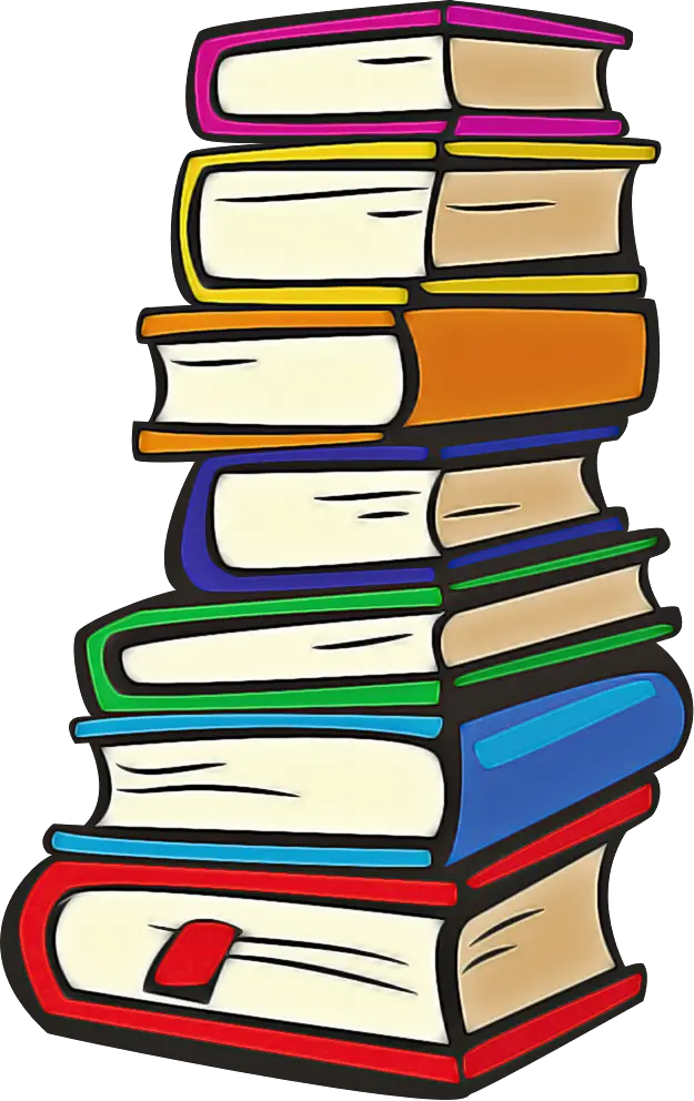 Stack of Colorful Books Illustration