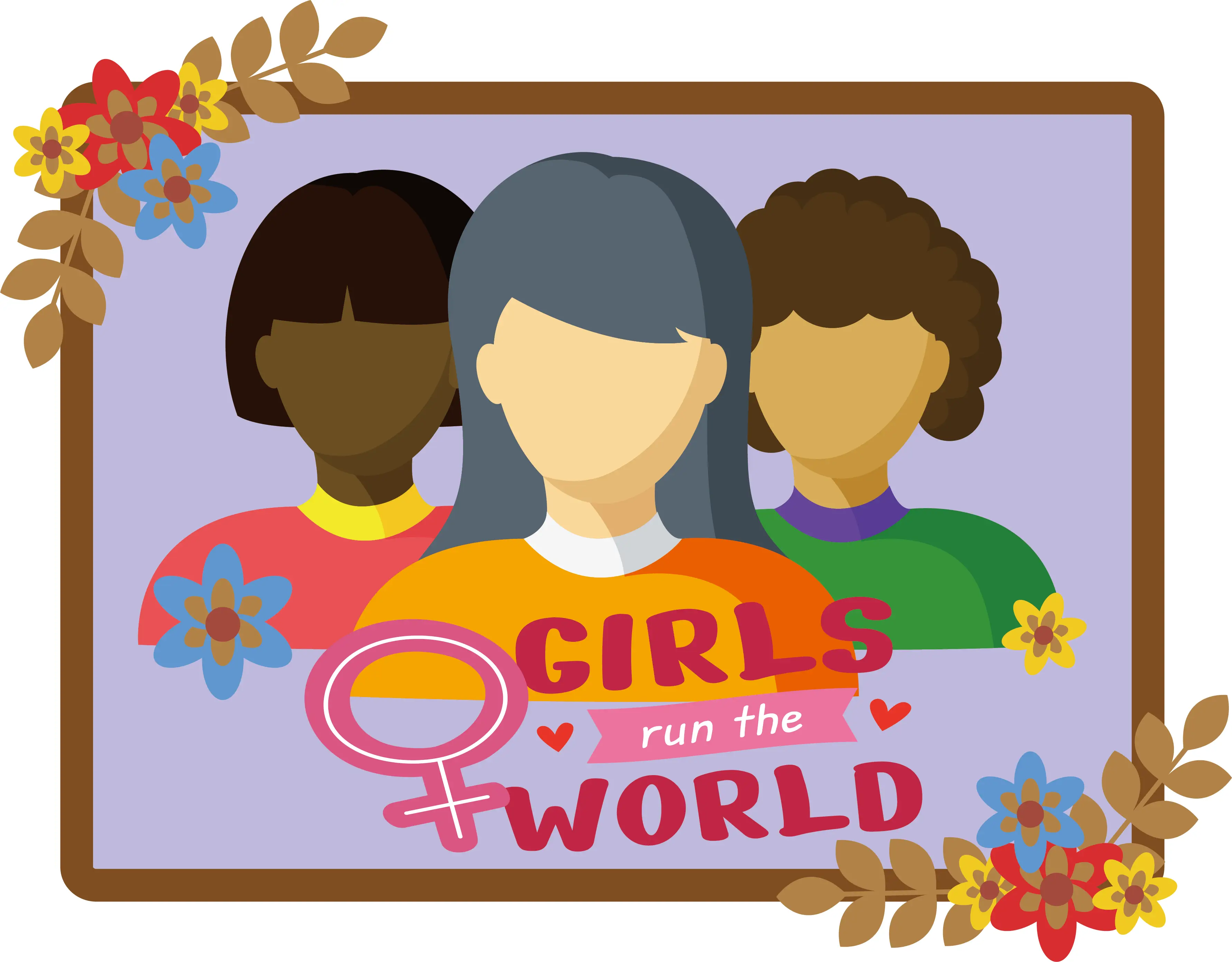Girls Empowerment Artwork with Inspirational Message
