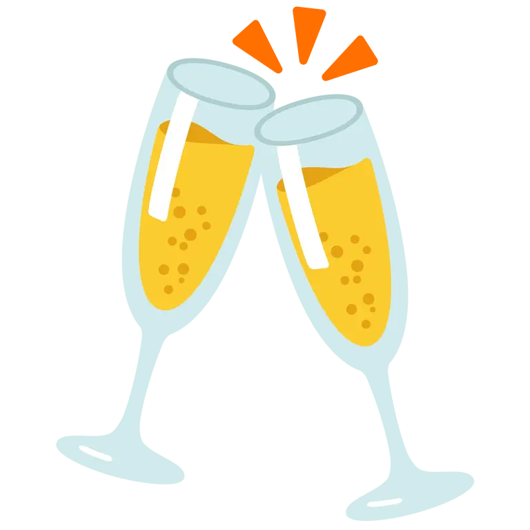 Champagne Glasses Clinking Illustration